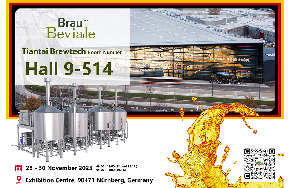 <b>Tiantai exhibió equipos de cervecería de 2000 litros en BrauBeviale 2023 en Nuremberg</b>